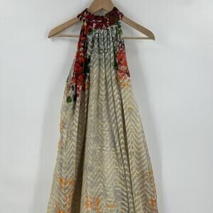 Bhanuni By Jyoti Marilla Dress Size XS Halter Beaded Maxi Anthropologie Chiffon
